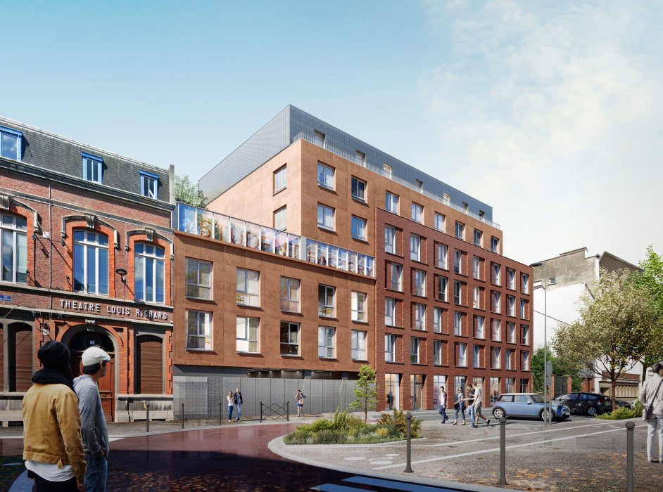 programme immobilier neuf à ROUBAIX - STUDENT FACTORY ROUBAIX MAIRIE VINCI Immobilier